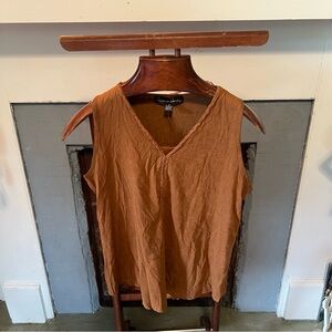 French Laundry Brown Tank Top Casual Style